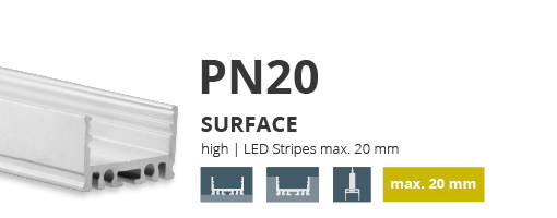 Profil alumini per shirit 13LED