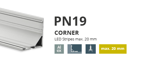 Profil alumini per shirit LED 12