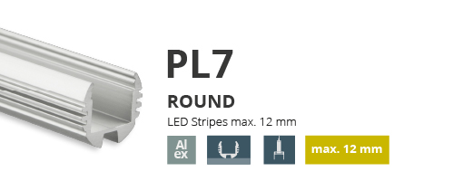 Profil alumini per shirit LED 7